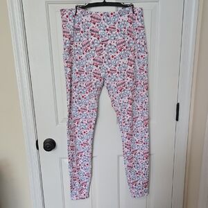 Grrrl Women's Brass Knuckles White Patterned Leggings